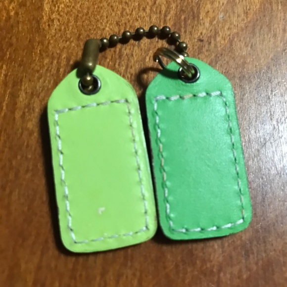 Coach Green Leather Bag Tags/Hang Tags - Picture 6 of 11